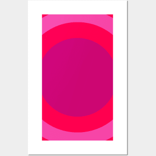 pink and red circles Posters and Art